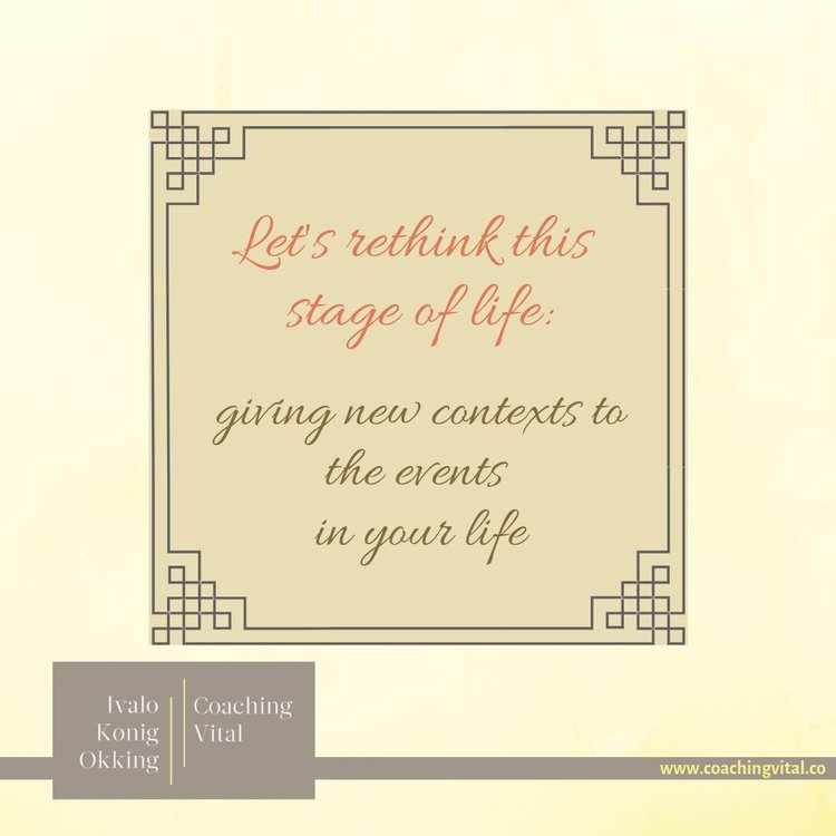 Framing and re-framing: giving new contexts to the events in your life